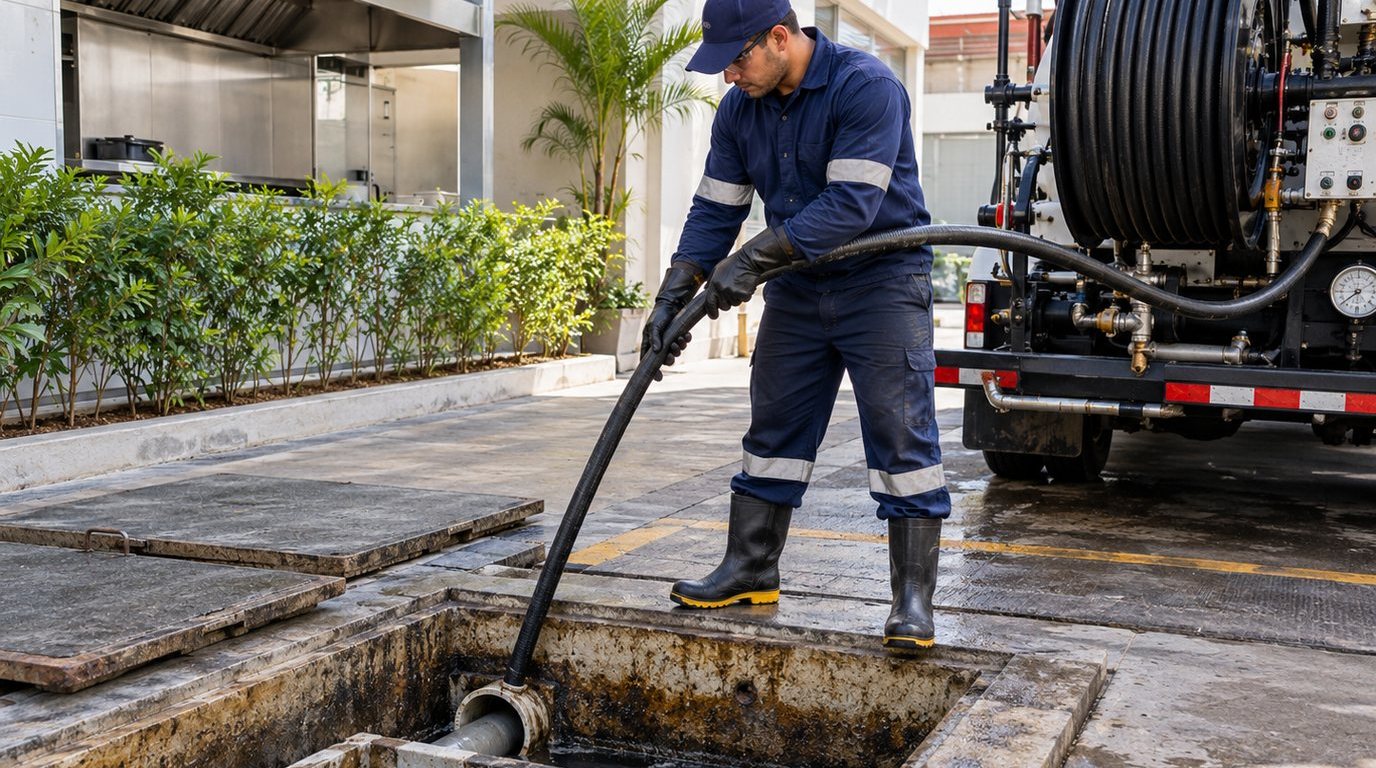 Hidrojateamento de Caixa de Gordura em Santa Maria‑RS