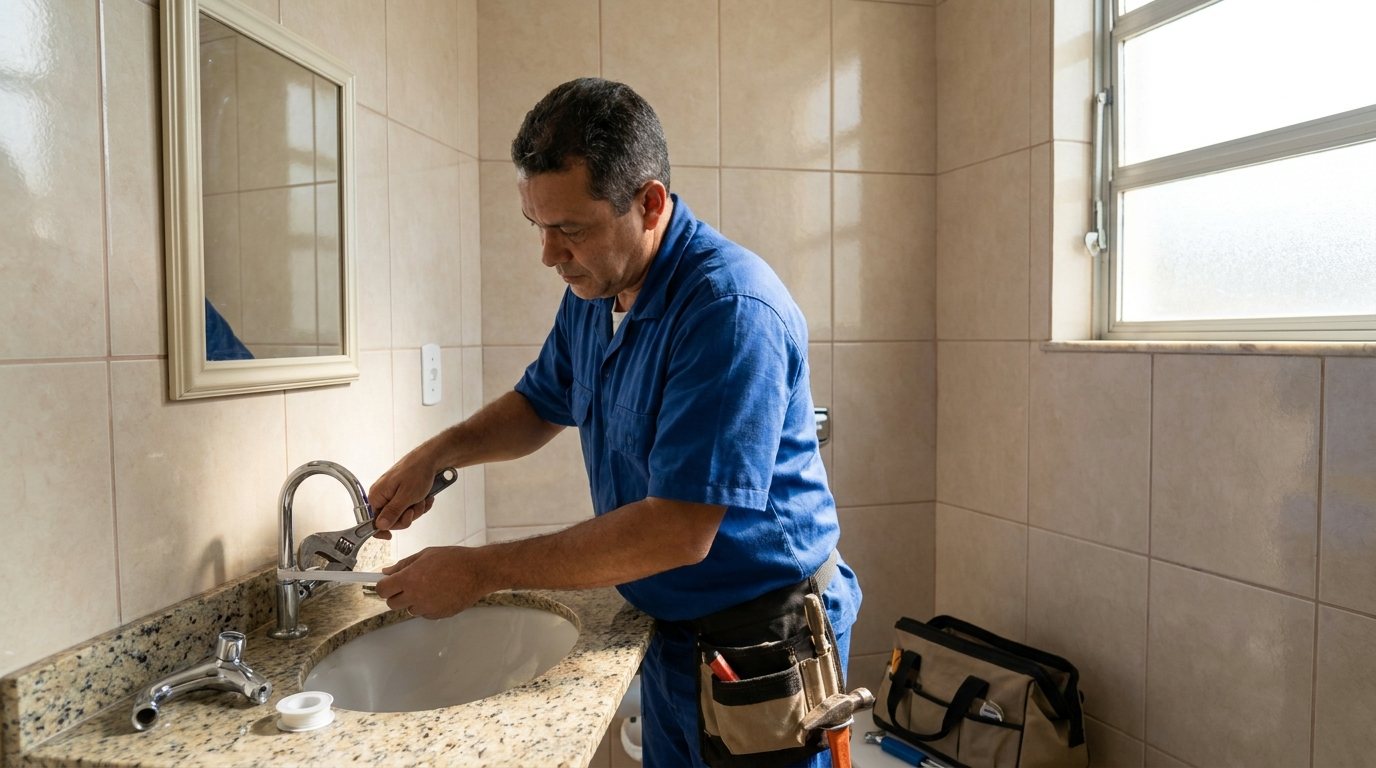 Instalação Hidráulica no Banheiro em Santa Maria‑RS